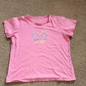 Life Is Good Pink Short Sleeve Tee